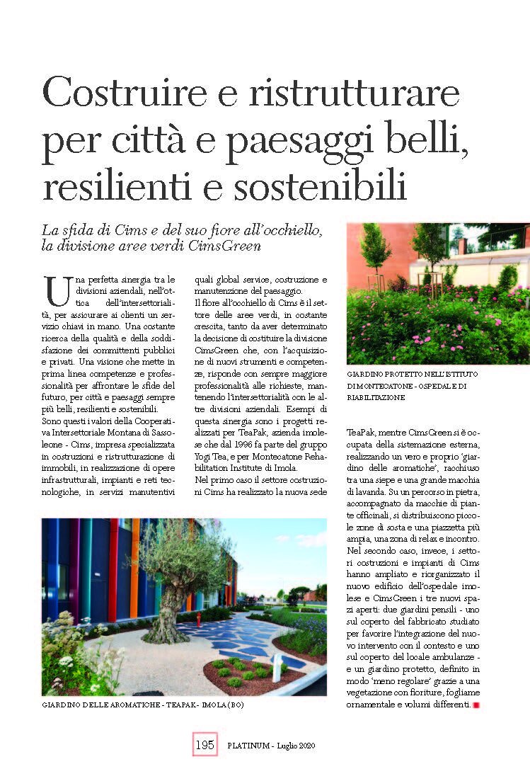Rassgna stampa CIMS Green